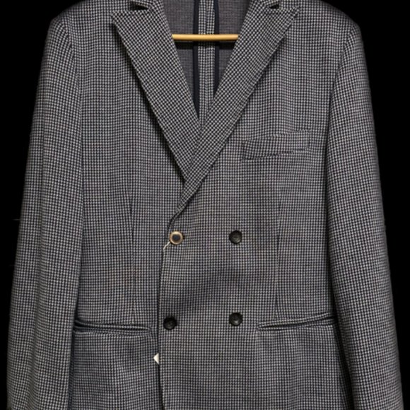 STILOSOPHY Industry Blazer NWT Made in Italy Amazing Black and White Pattern - Picture 1 of 4